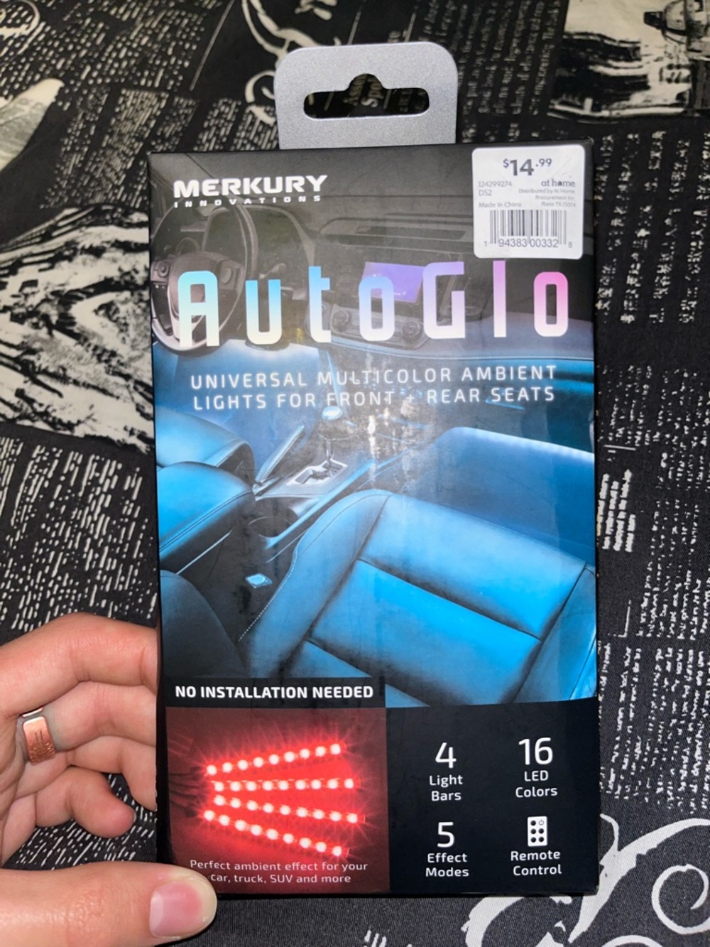 Merkury Innovations AutoGlo Multicolor Ambient LED Light Kit - Blue